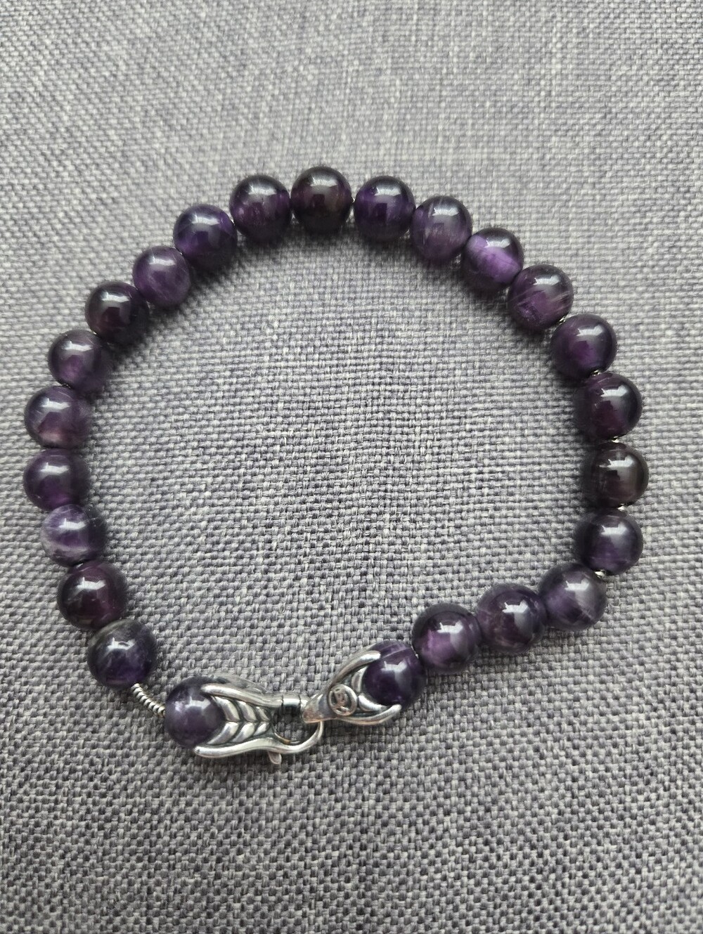 David Yurman Amethyst Beads Bracelet 8.5in Purple